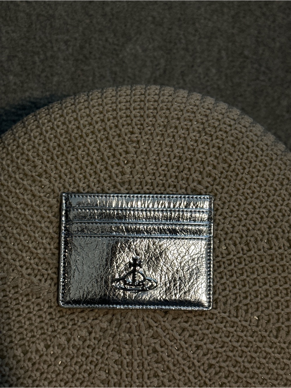 Vivienne Westwood Metallic Silver Leather Card Case